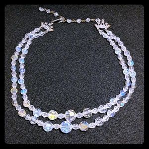 Vintage Aurora Borealis crystal necklace